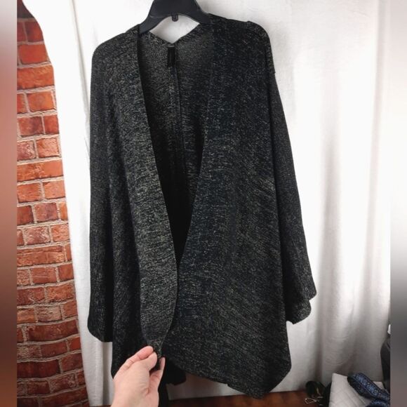Lane Bryant Heathered Glitter Open Front Cardigan Sweater - Picture 4 of 8